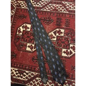 Vintage 90's GIANNI VERSACE Black Printed Tie Silk